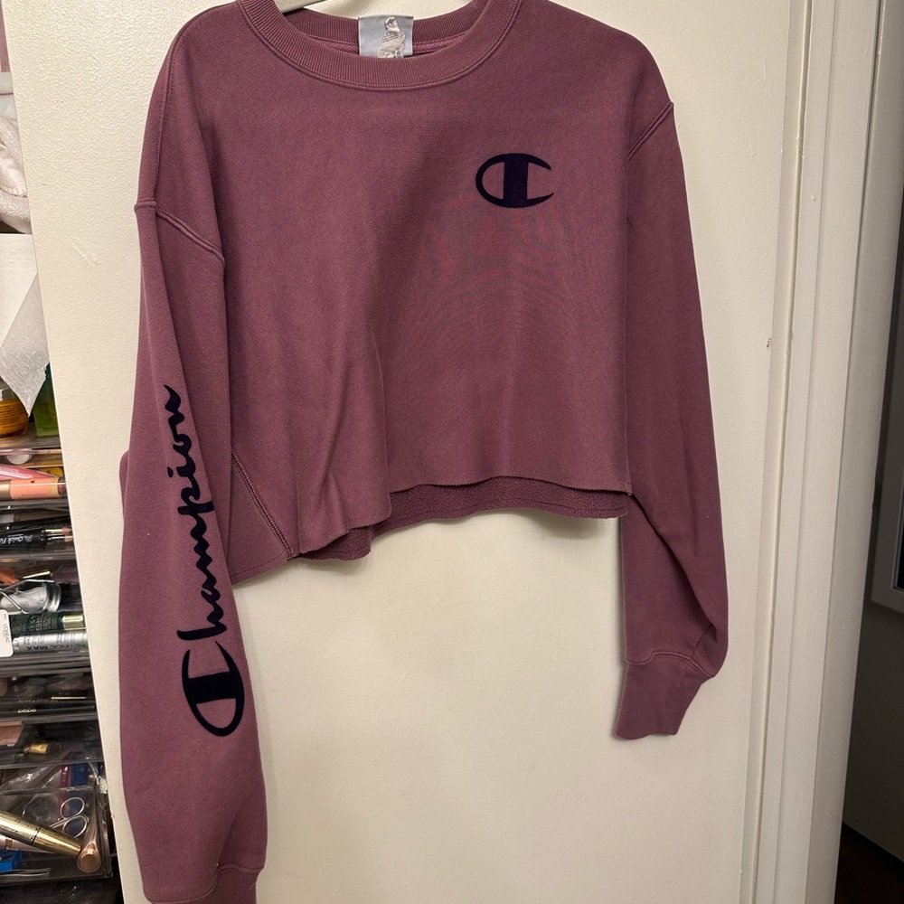 Champion cropped sweatshirt. Medium.